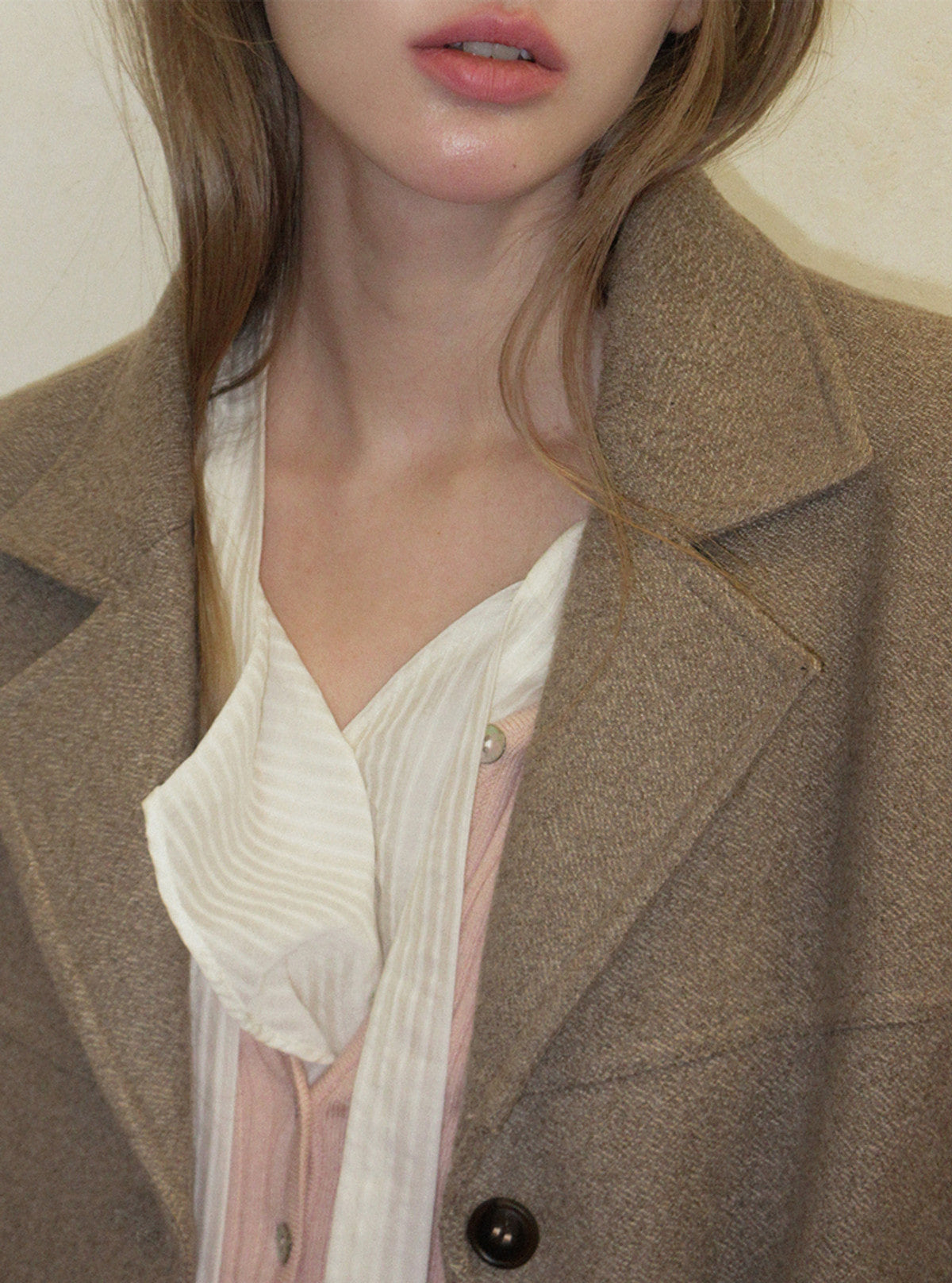TWEE Denz classic oversized long sleeve jacket | Product styling view 12