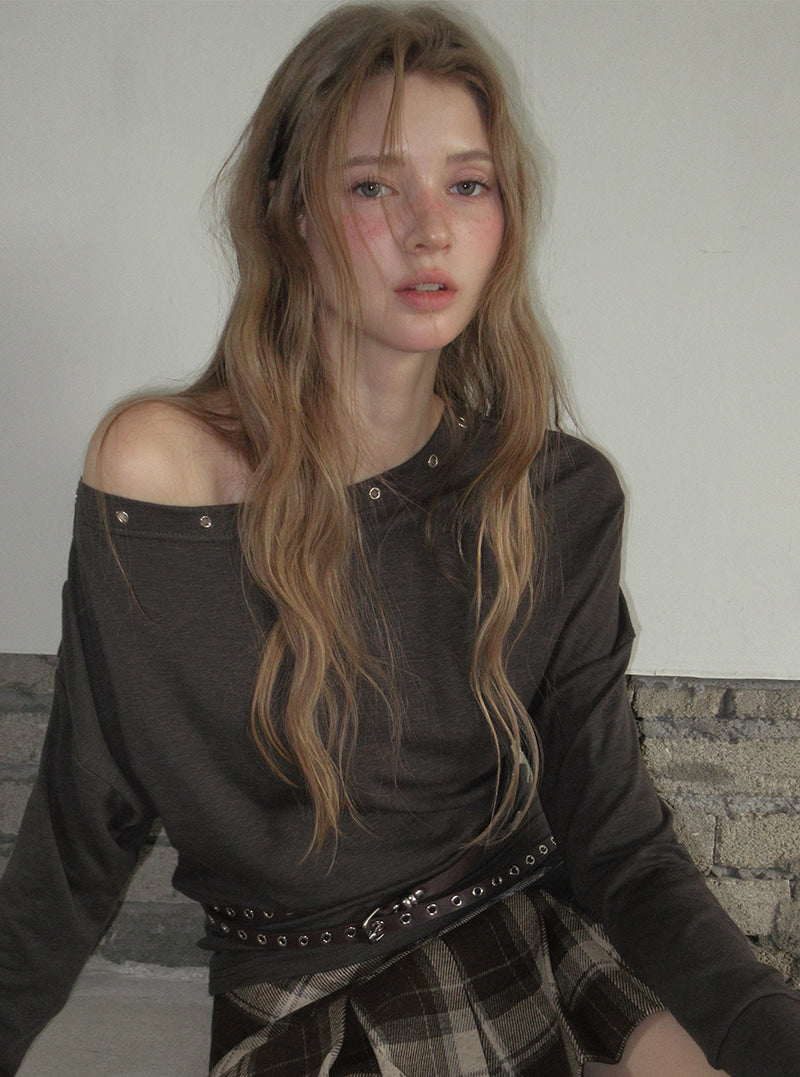 TWEE Roco eyelet double long belt | Product styling view 5