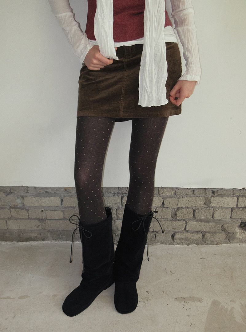 TWEE Morem basic corduroy mini skirt | Product styling view 3