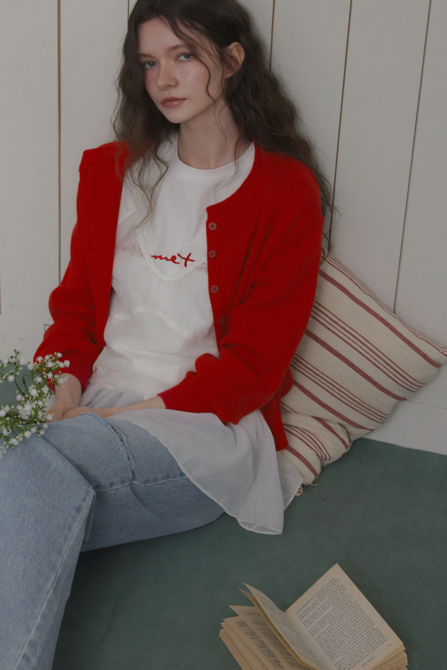 Rozia Round Button Cardigan
