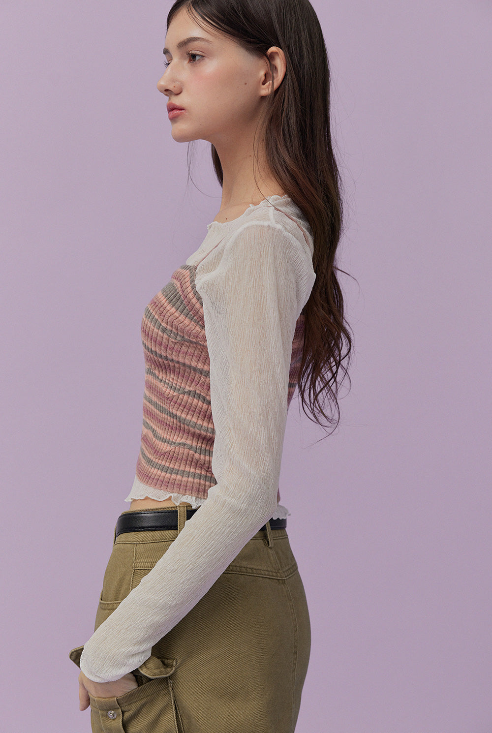 Pep stripe knit sleeveless