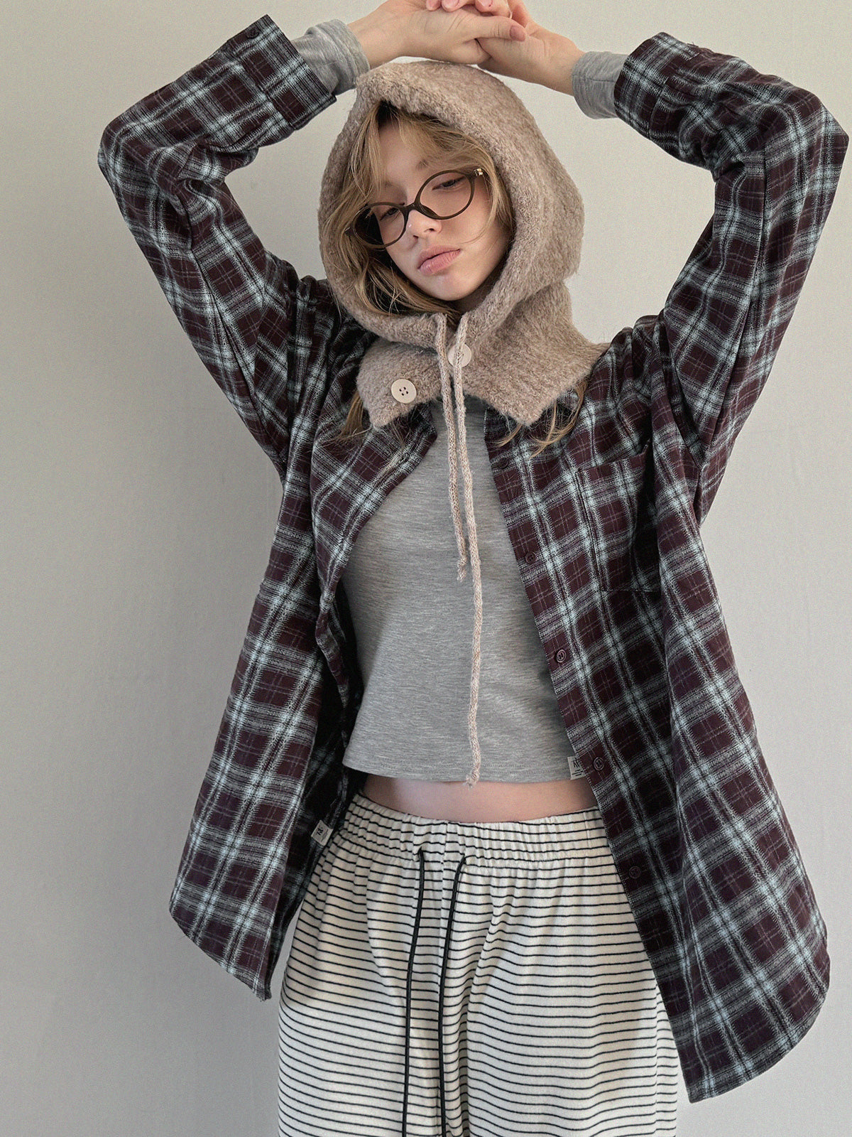Riet Check Oversized Shirt