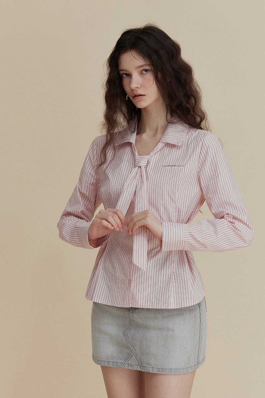 Varnish Tie Stripe Shirt