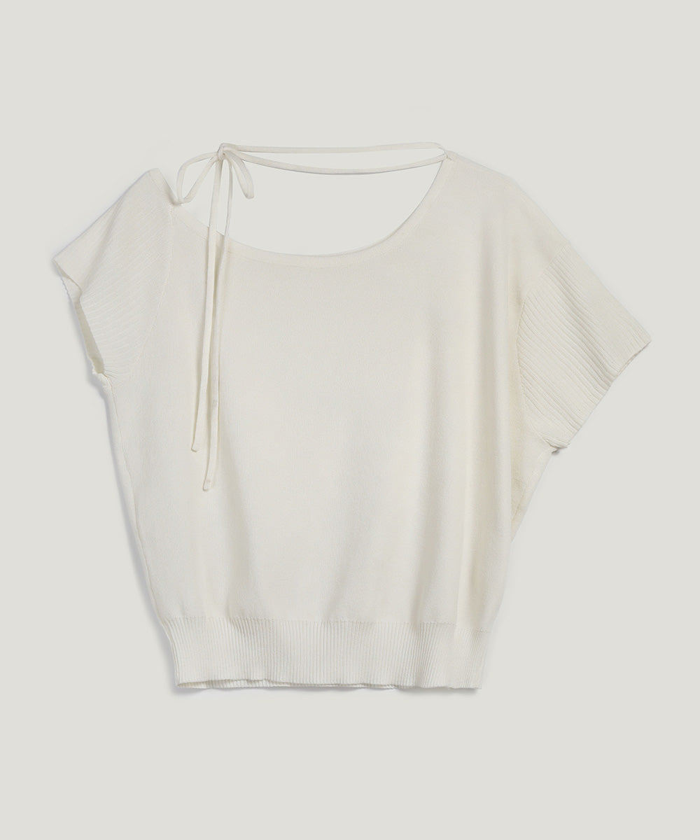 Waven Strap Half-Off Knit