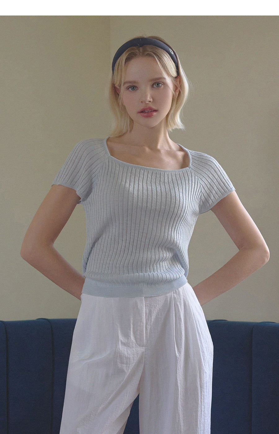 Tolia Back Ribbon Square Knit