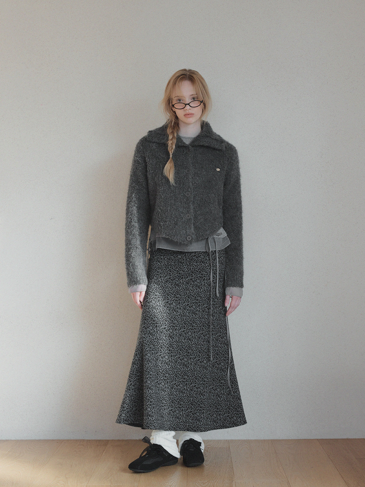 Lentz Leopard Banding Long Skirt