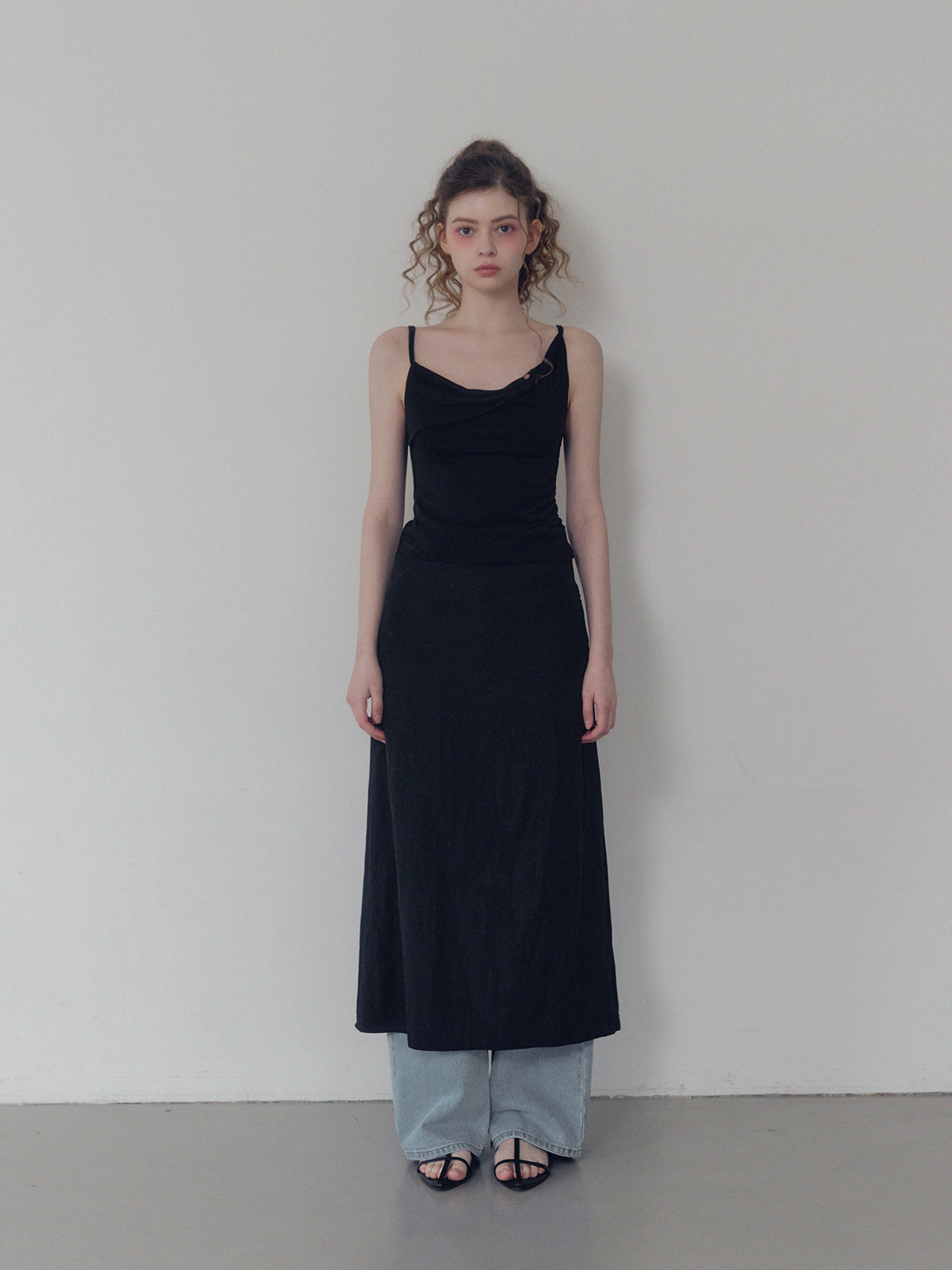 Dein shirring drape sleeveless