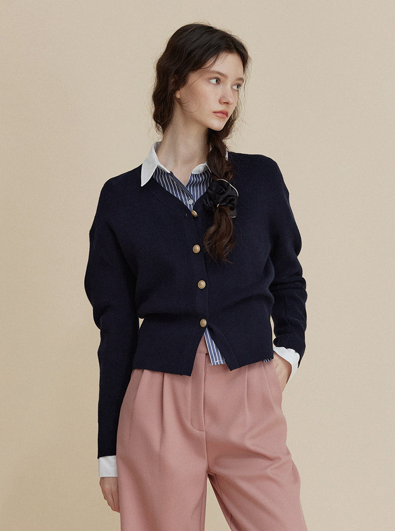 Virtue Puff V-Neck Cardigan