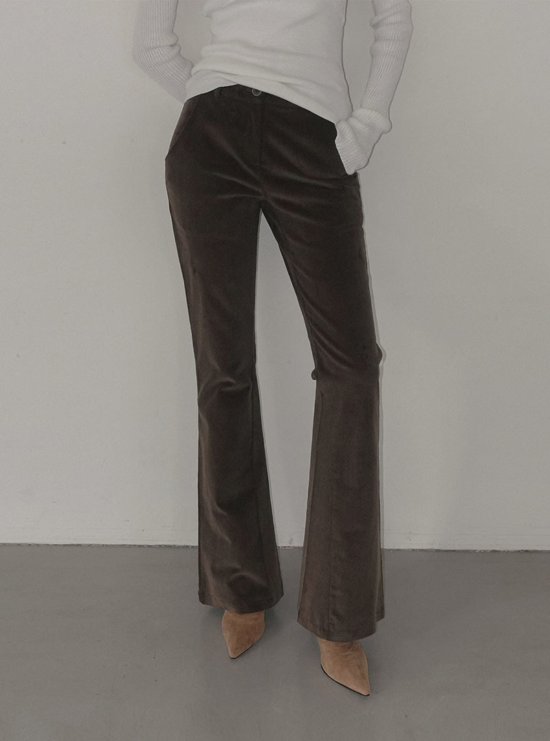 Denve corduroy semi bootscut long pants | View 13