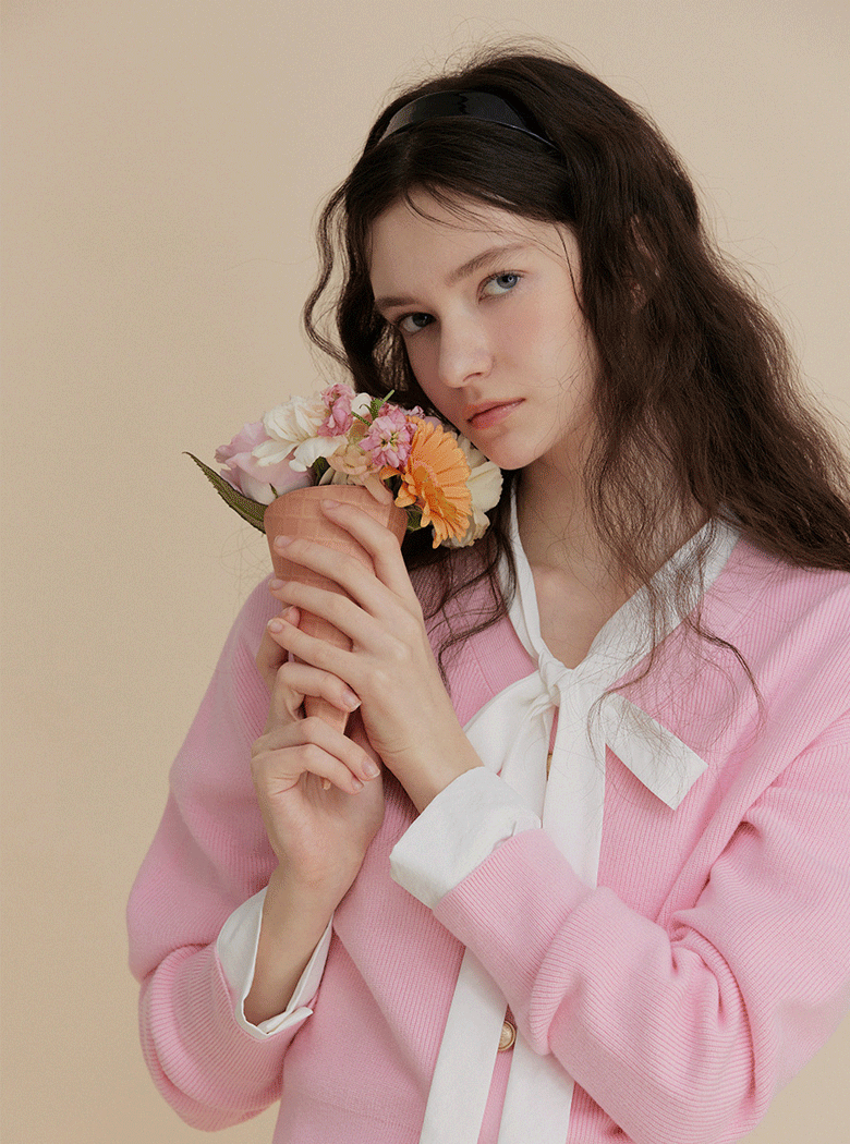 Virtue Puff V-Neck Cardigan