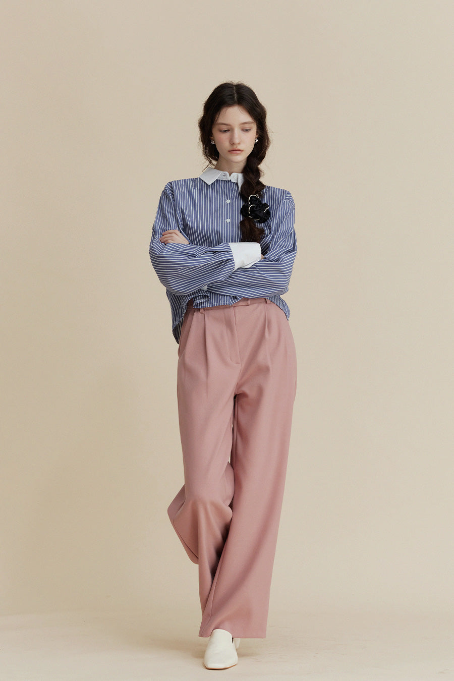 Ruch Two-Tuck Straight Slacks