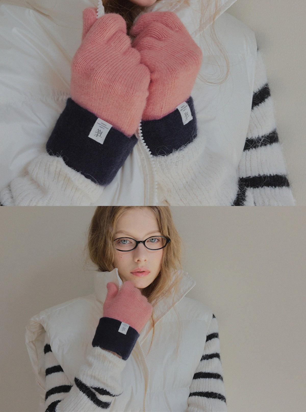 Kaend Contrast Fingerless Gloves