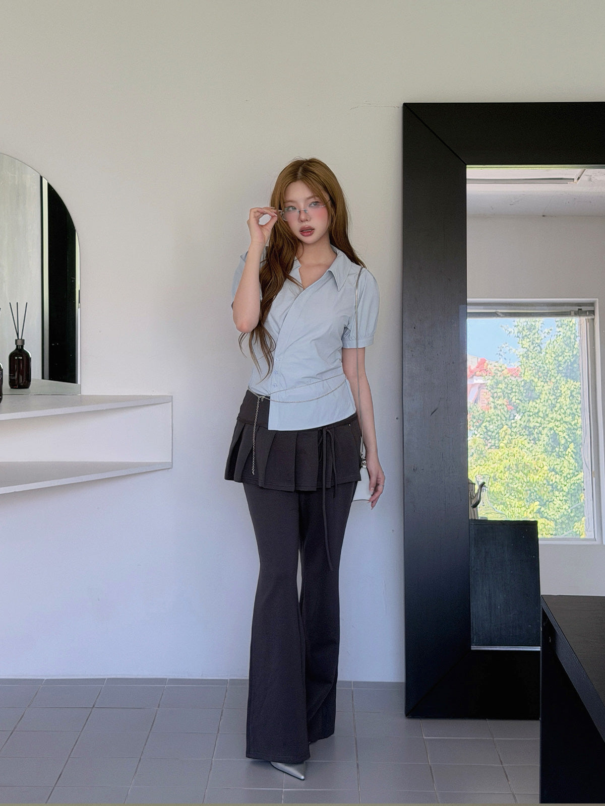 Demuve Wrap Half Sleeve Blouse