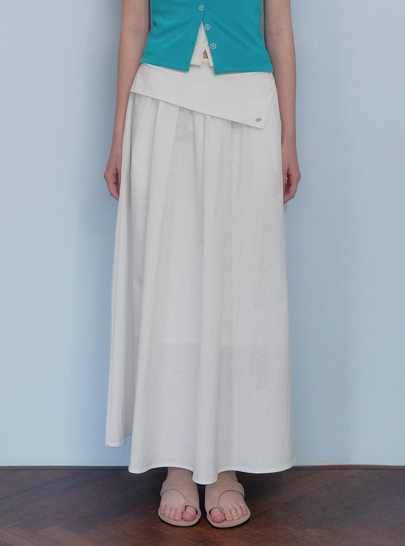 Bemoon wrap layered long skirt