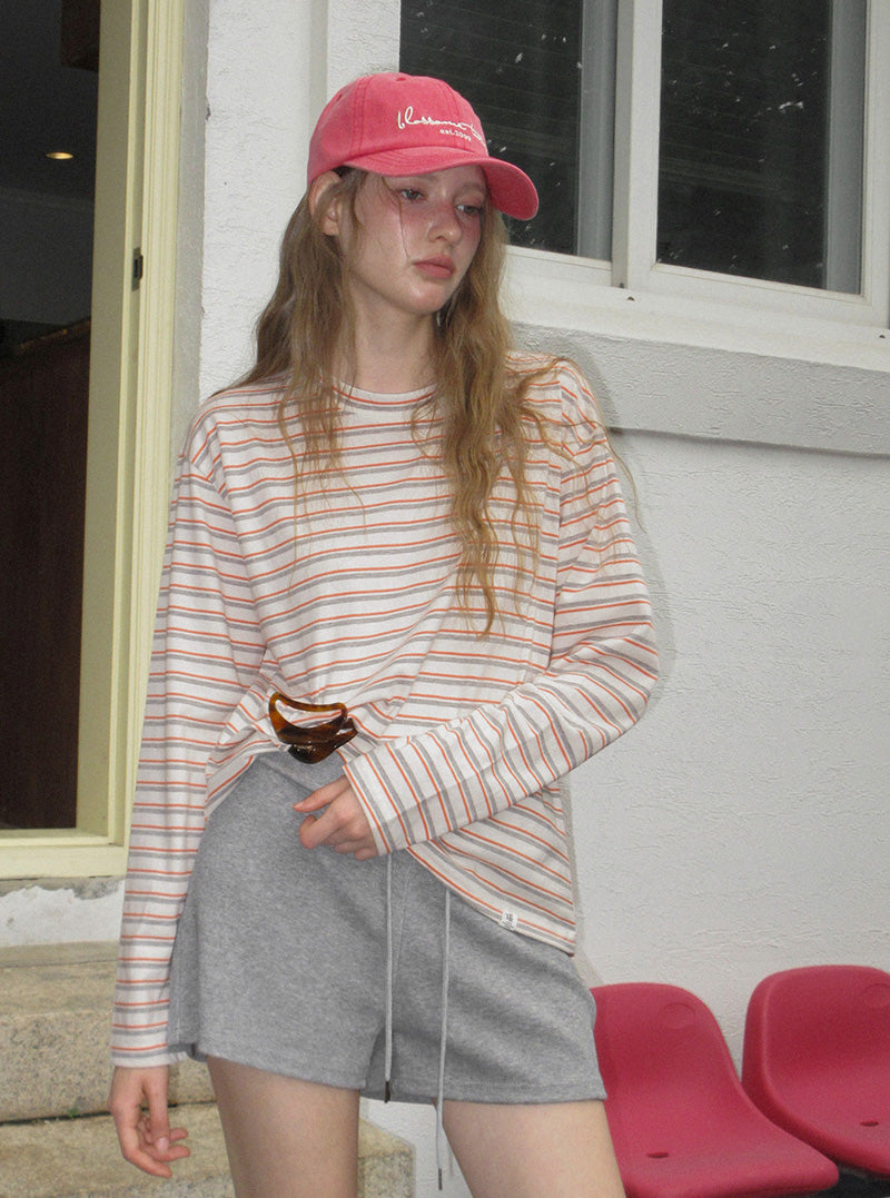 Tuders multi-stripe oversized long sleeve T-shirt