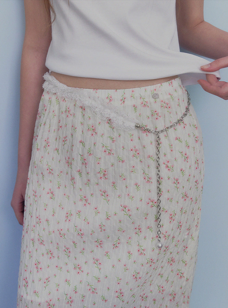 Tiel lace chain belt