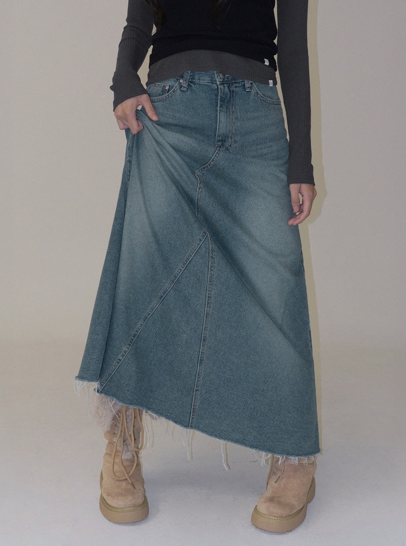 [TWEE:B] Kinto maxi denim long skirt
