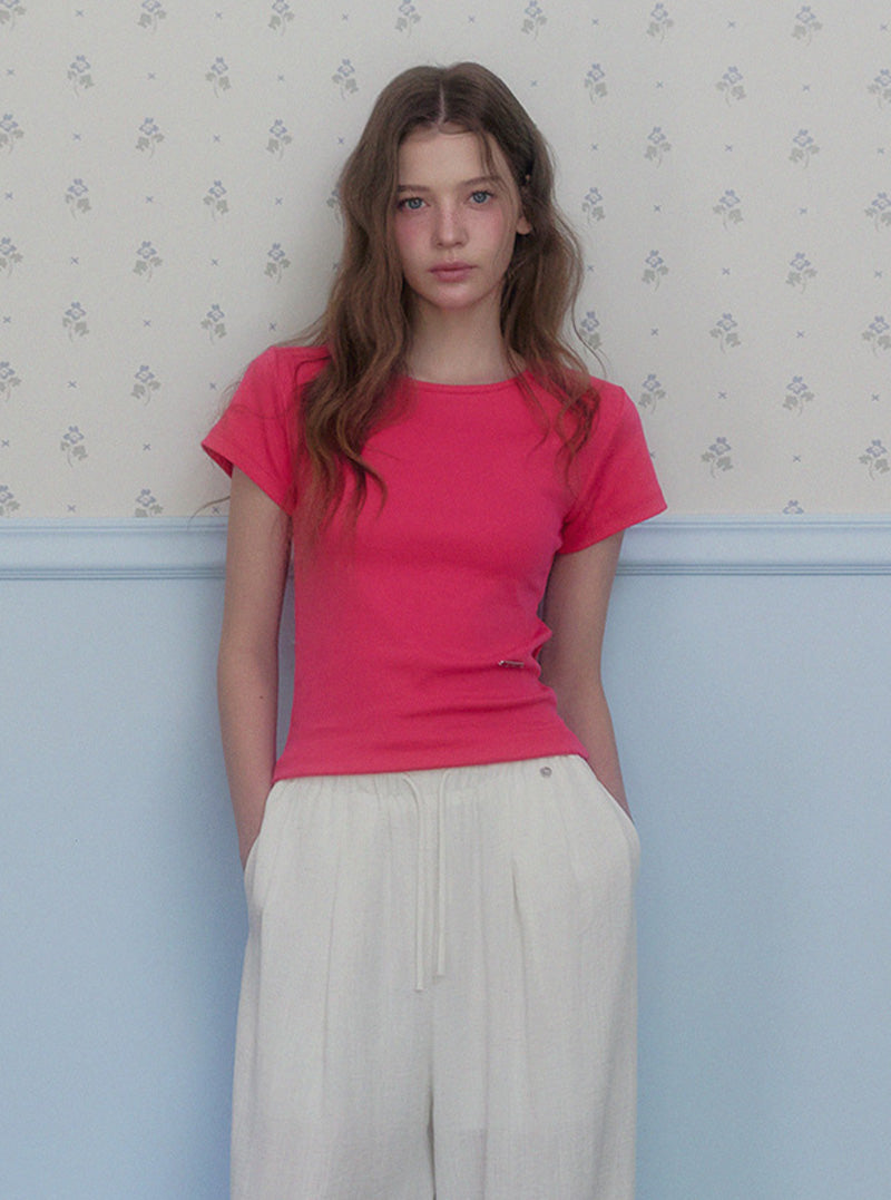 Rizle basic color short sleeve t-shirt