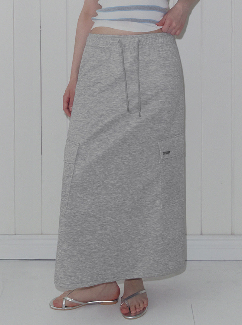 [T:MOVE] Ape Cargo Banding Long Skirt