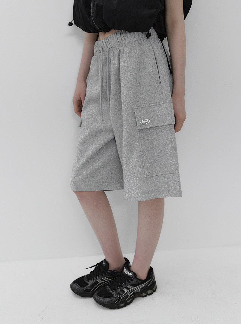 [T:MOVE]Boil cargo banding bermuda pants
