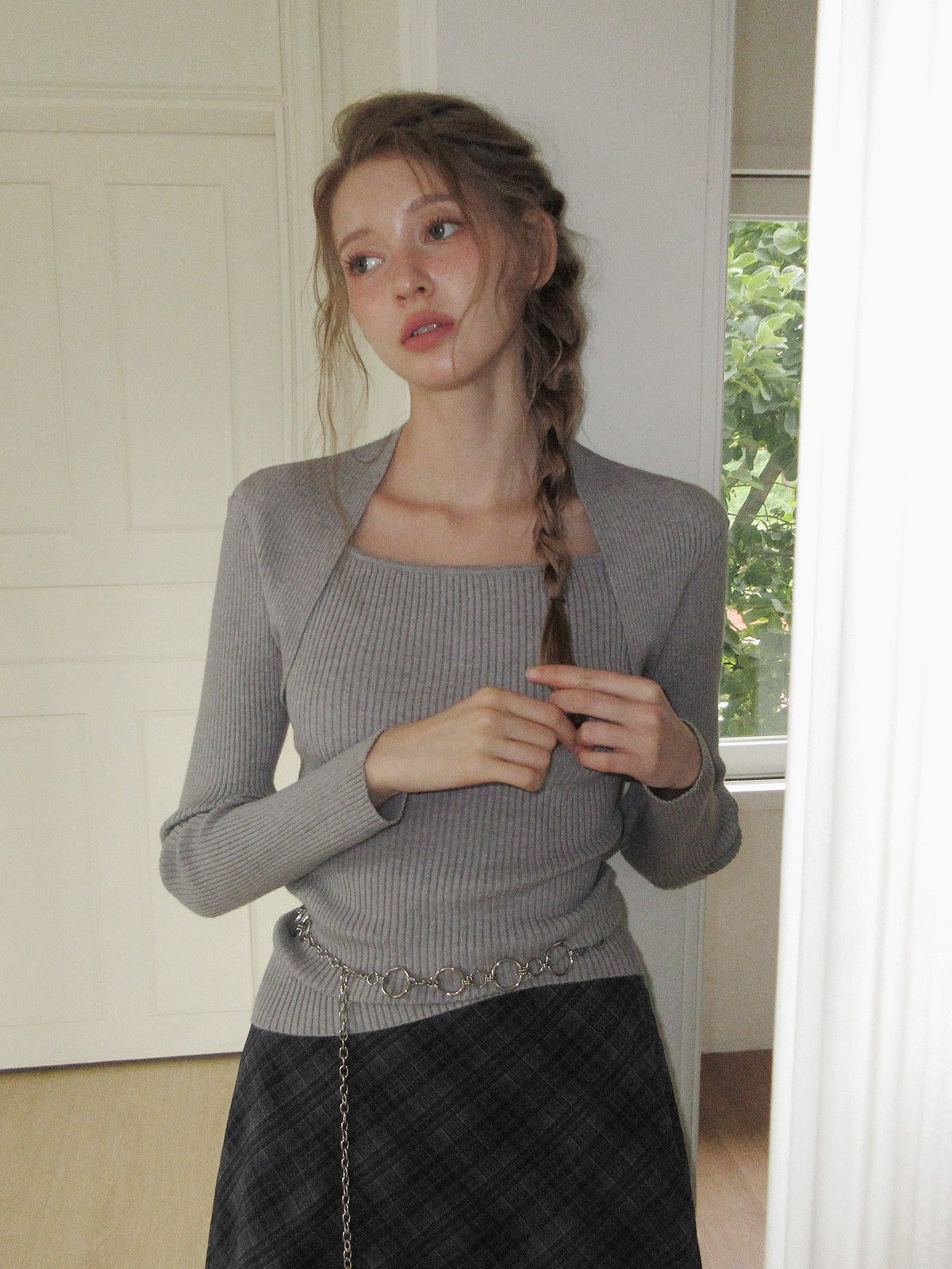 [TWEE]Inlet Bolero in maglia a maniche lunghe