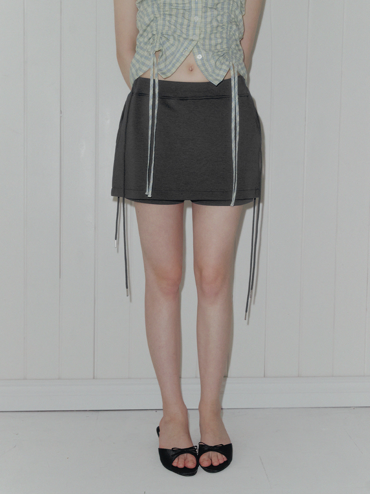 Ez strap mini skirt pants