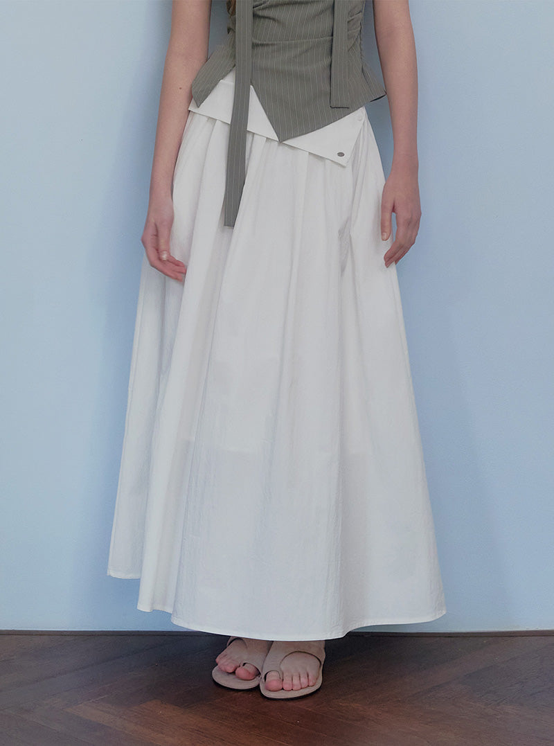 Bemoon wrap layered long skirt