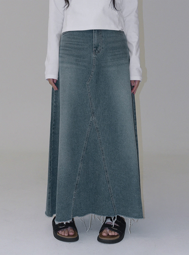 [TWEE:B] Kinto maxi denim long skirt