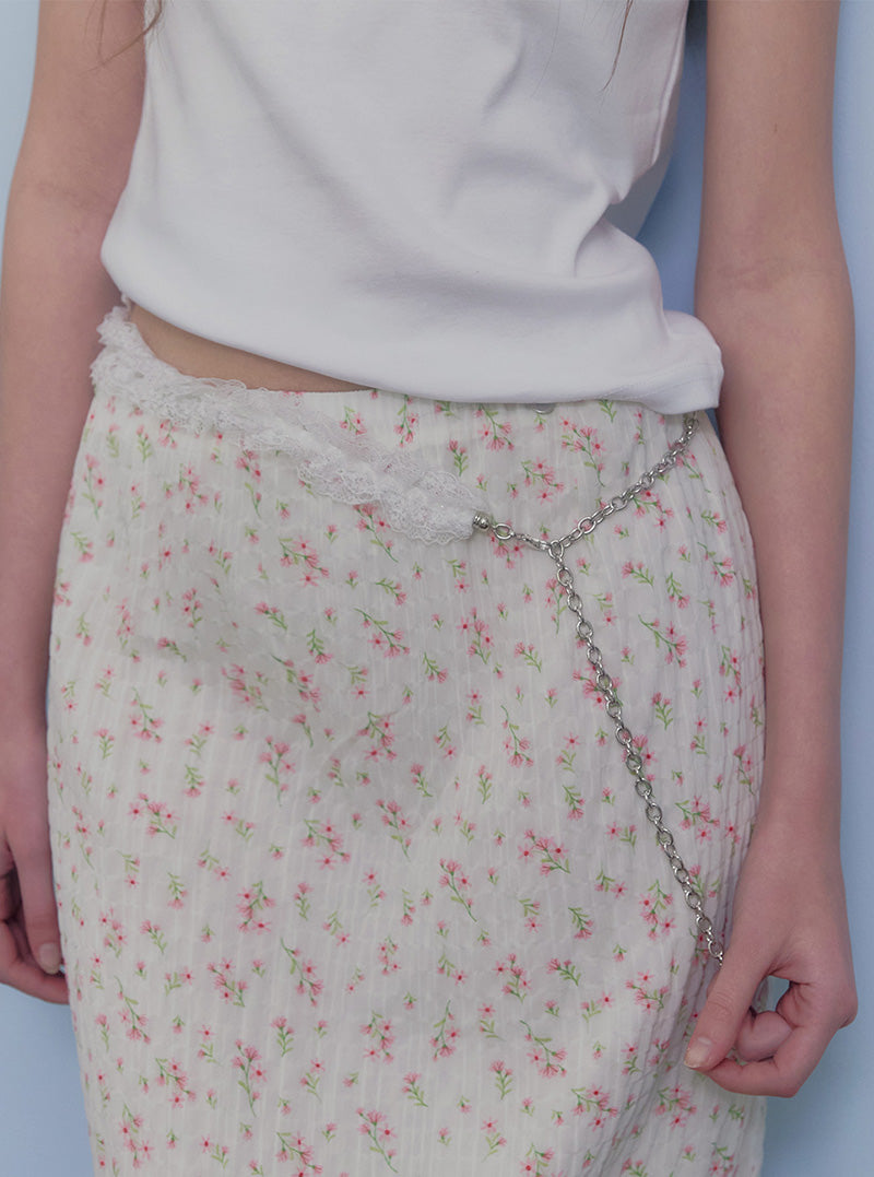 Tiel lace chain belt