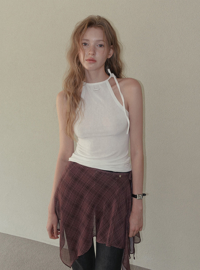 Rutji strap halter neck sleeveless top