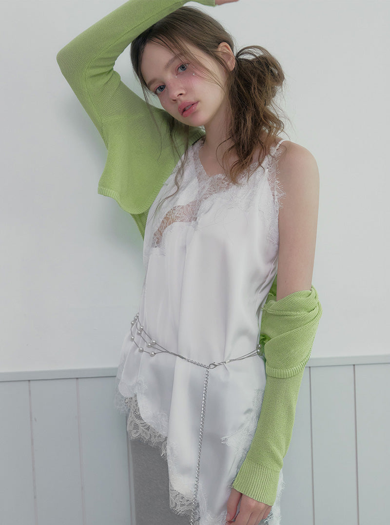 Lune crop knit bolero cardigan