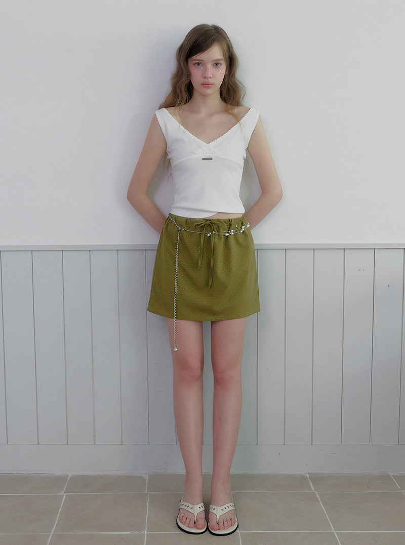 Elbin lace wrap v-neck sleeveless