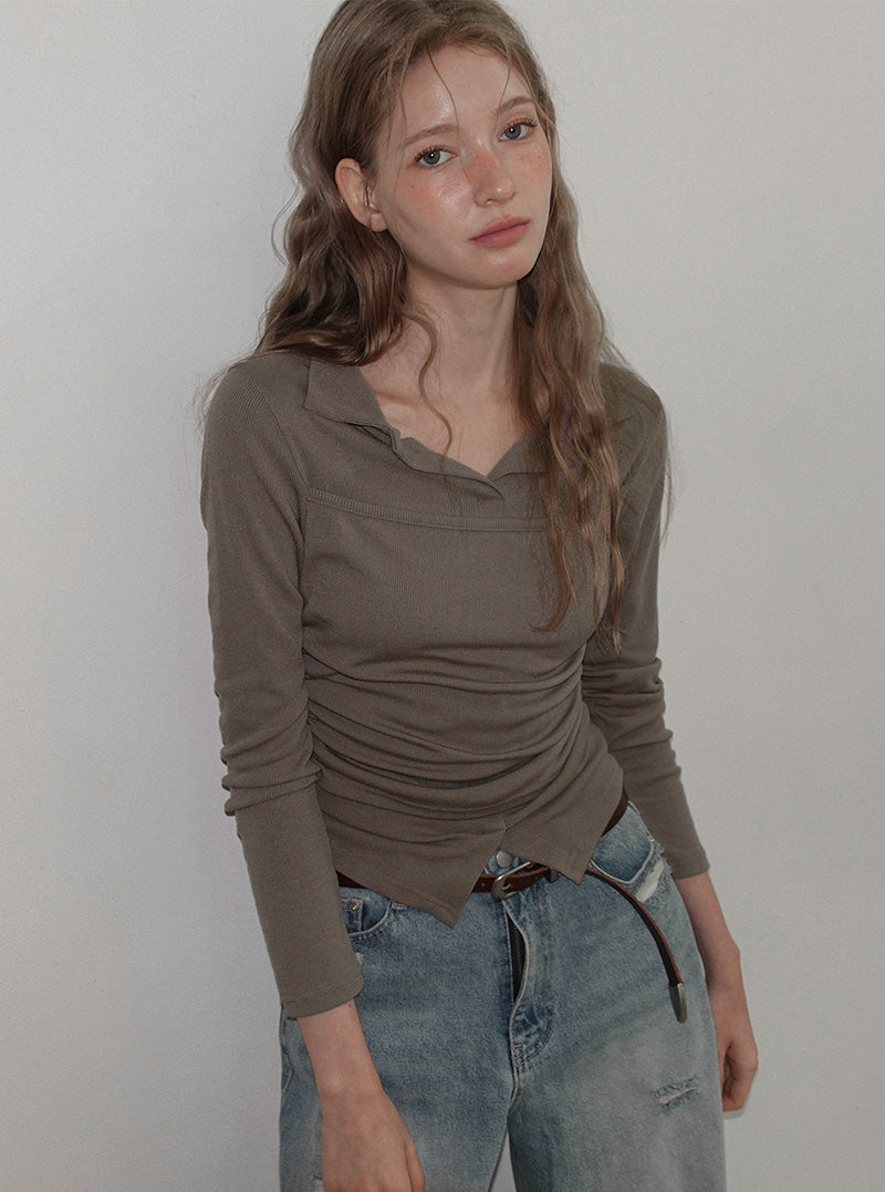 Boin layered ribbed long sleeve T-shirt