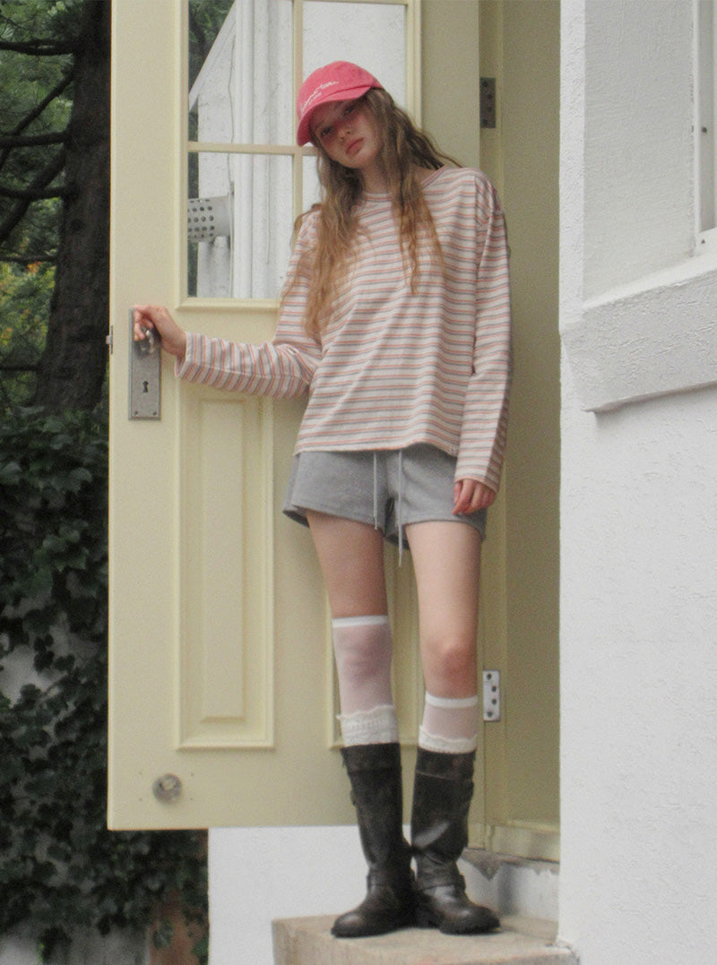 Tuders multi-stripe oversized long sleeve T-shirt