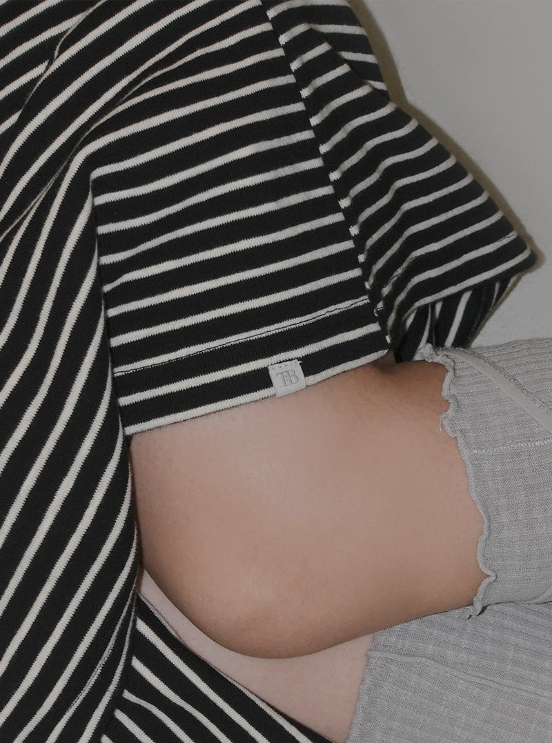[TWEE:B] Dion stripe maxi long skirt