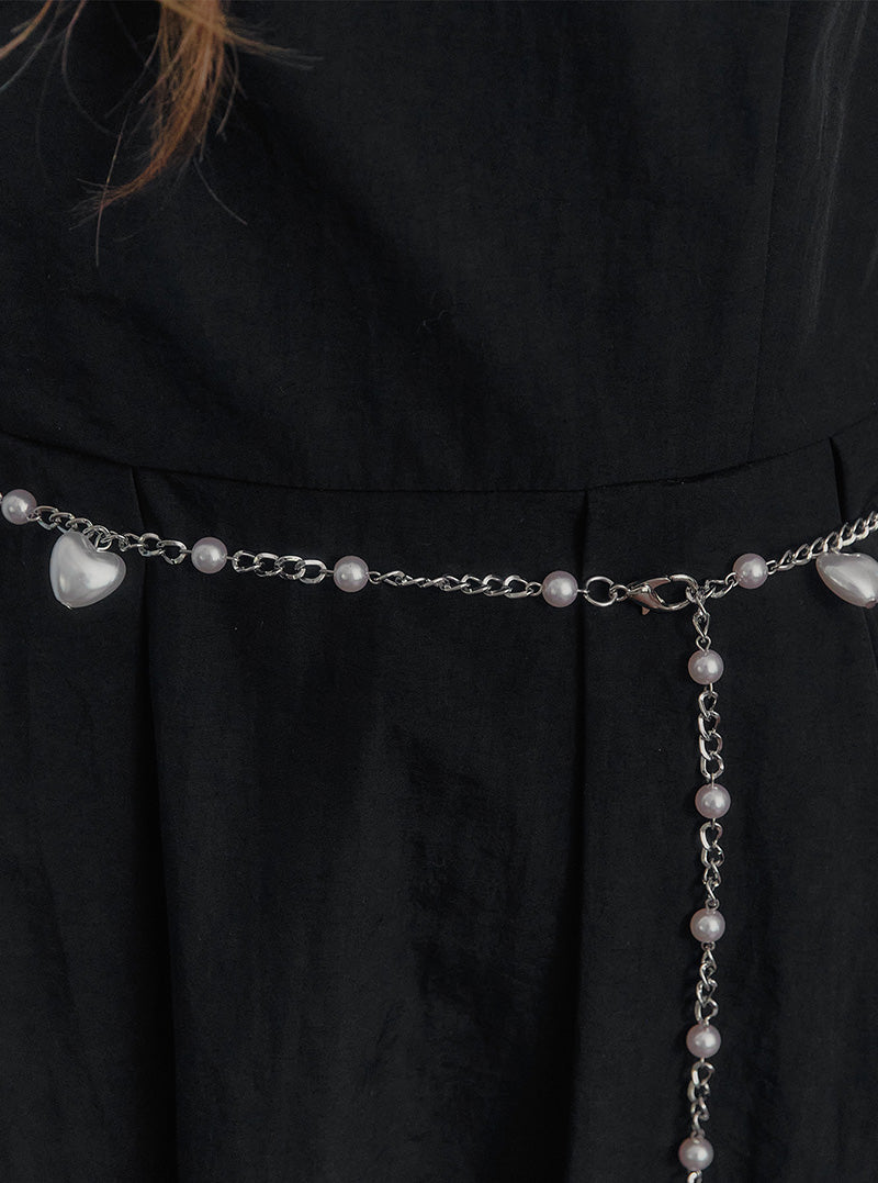 Bellen heart pearl chain belt