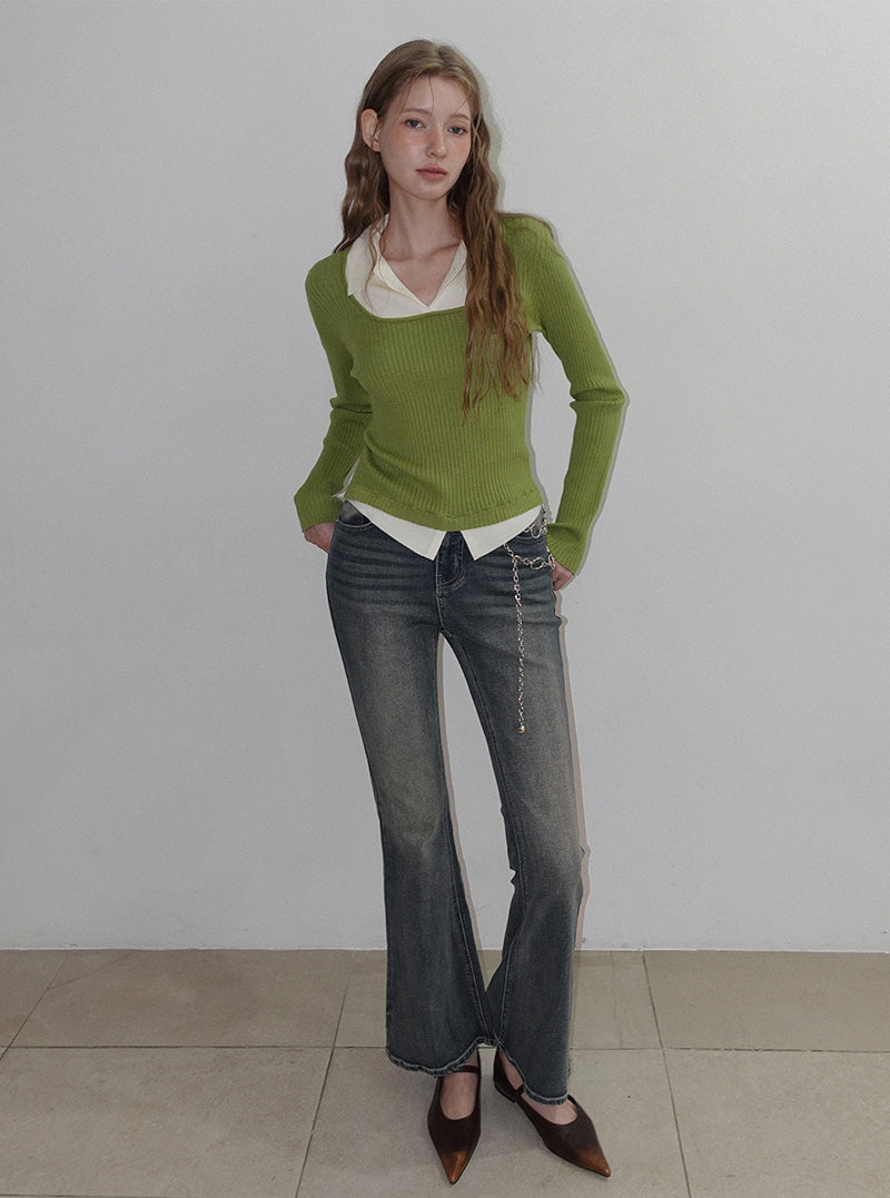 Bellut two-tone layered knit