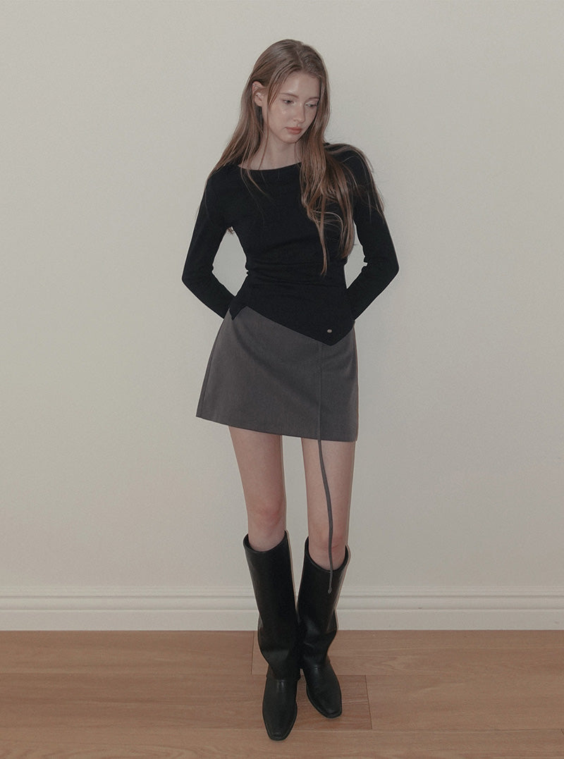 Elt basic belt mini skirt
