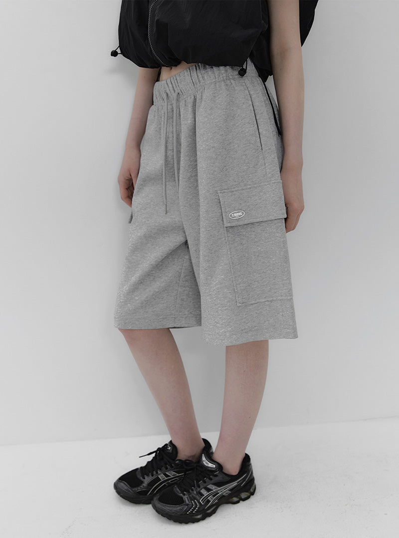 [T:MOVE]Boil cargo banding bermuda pants