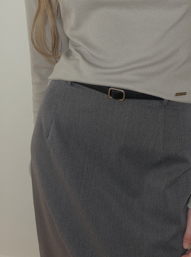 Eltin basic long skirt (belt set)