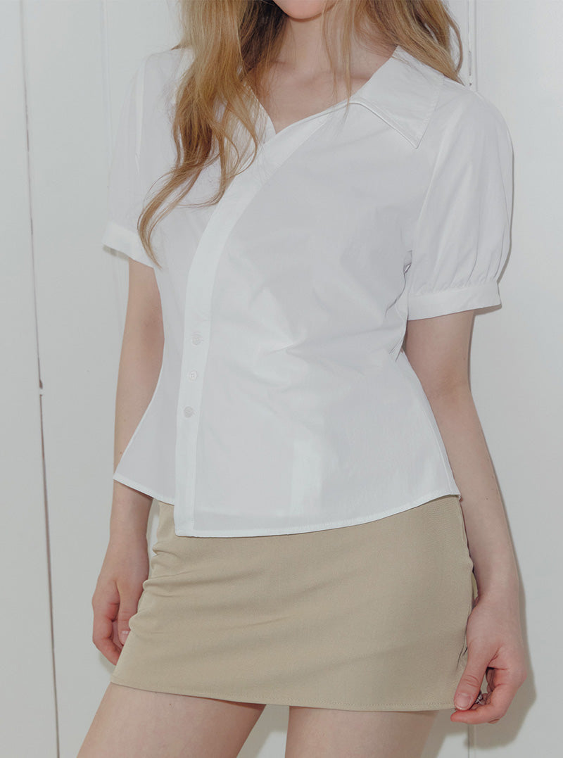 Demuve Wrap Half Sleeve Blouse