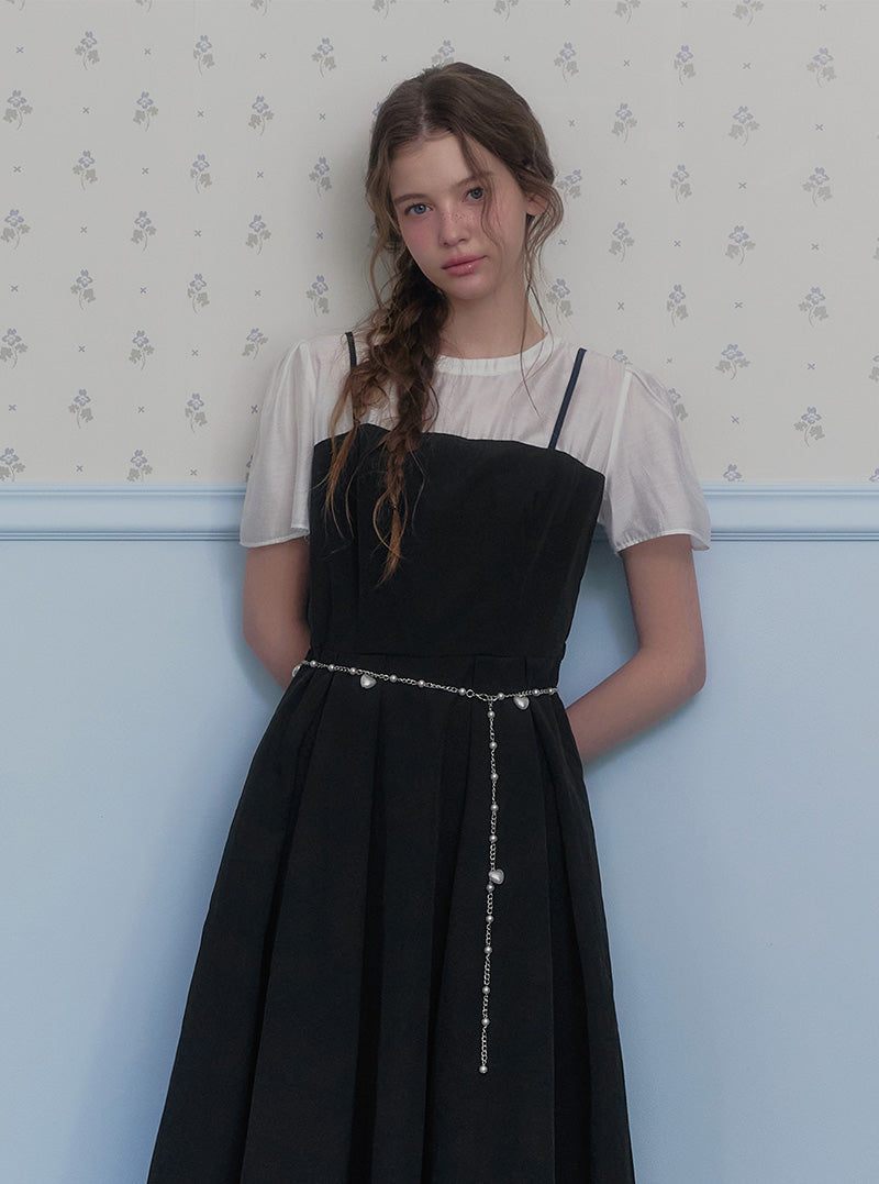 Bellen heart pearl chain belt