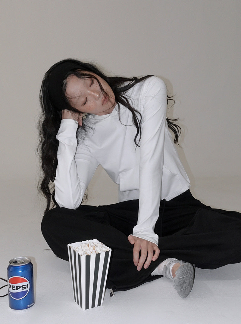 [TWEE:B] Ronint basic hood long sleeve T-shirt