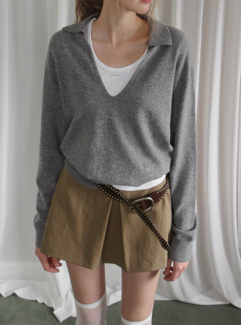 Valon slit mini skirt