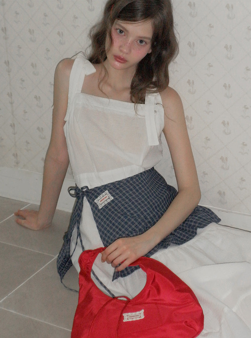 Pekin check wrap skirt