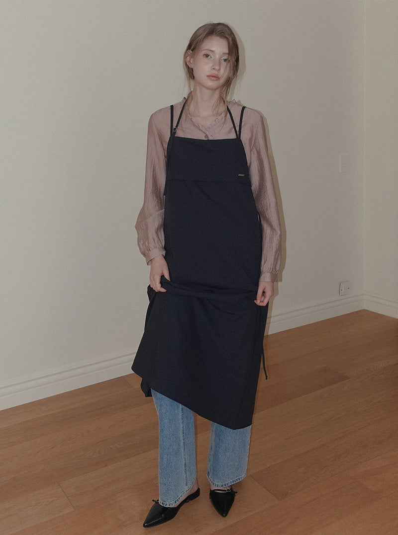 Joen halter strap double long dress