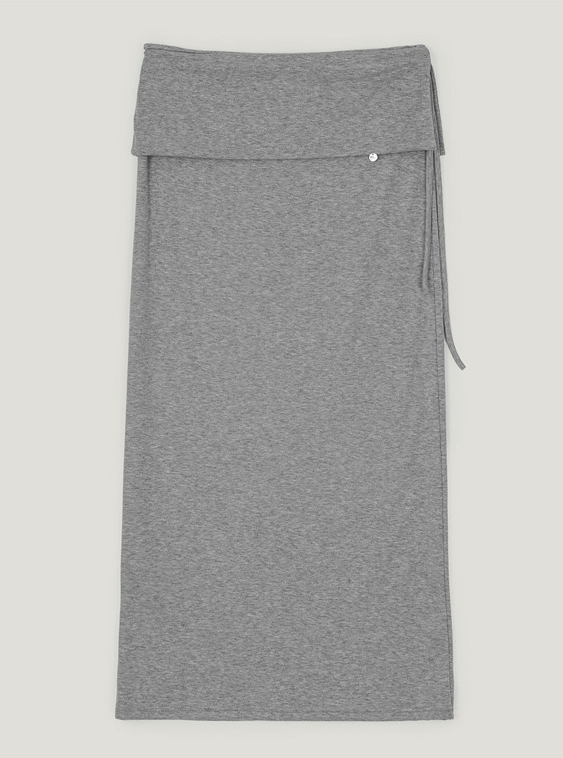 Yute folding strap long skirt