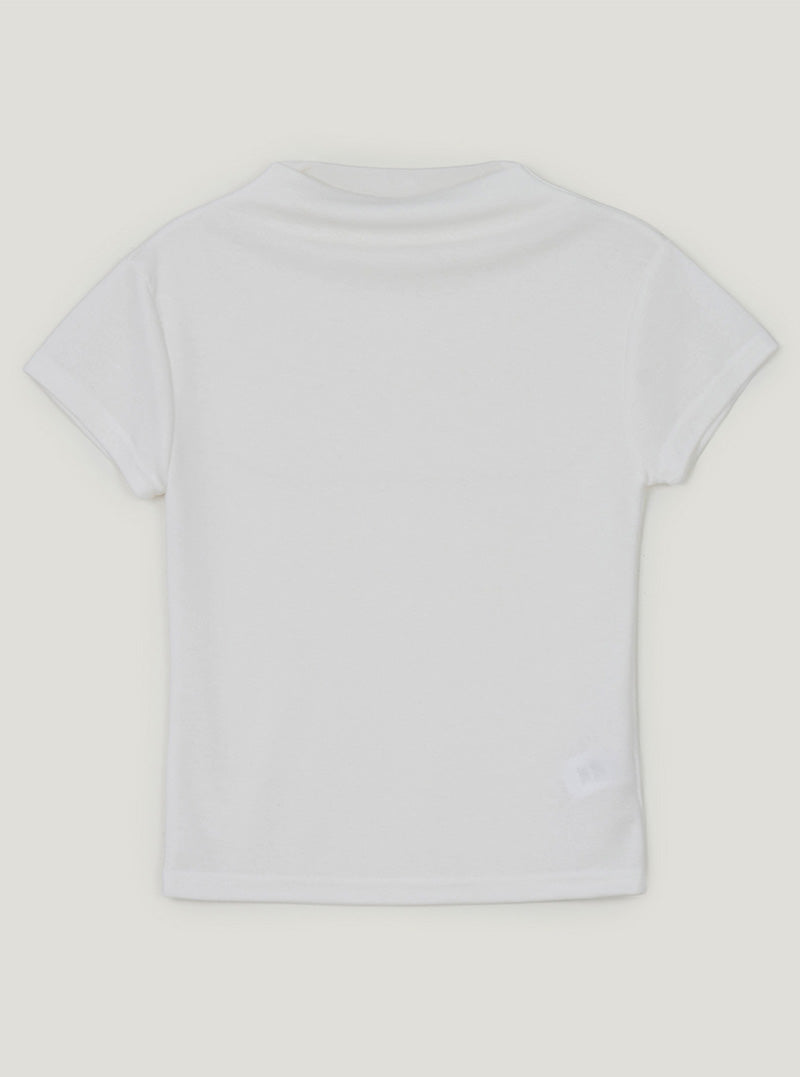 Raud basic mock neck short sleeve T-shirt