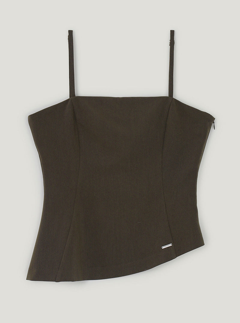 Elto asymmetric sleeveless bustier