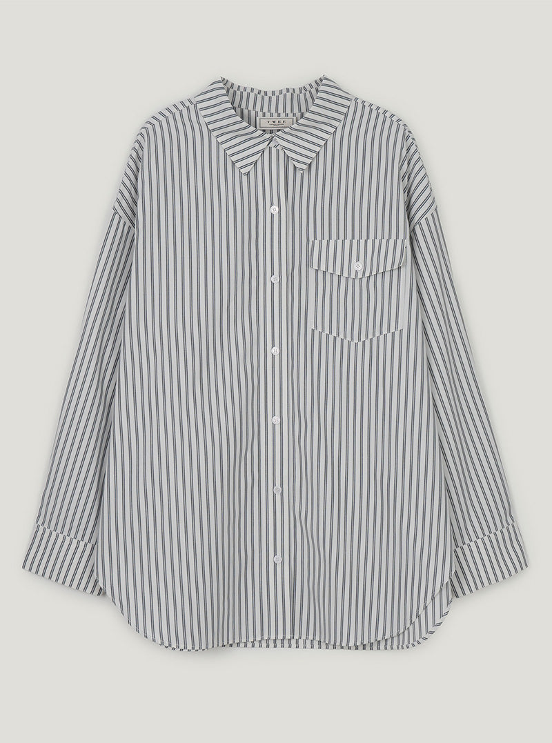 Kabe stripe loose-fit long sleeve shirt